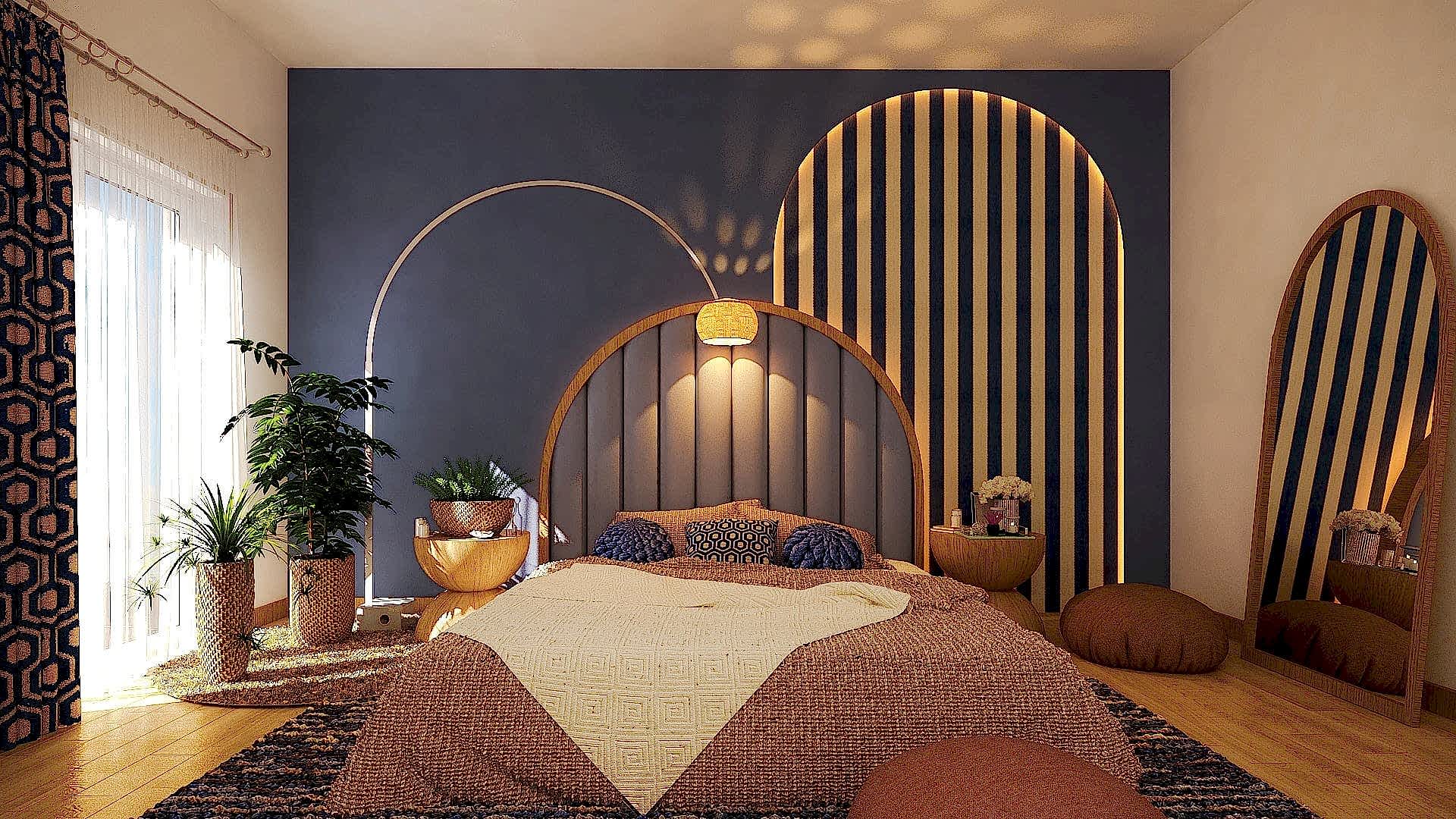 Scandi Meets Art Deco In a Relaxing Bedroom Interior
