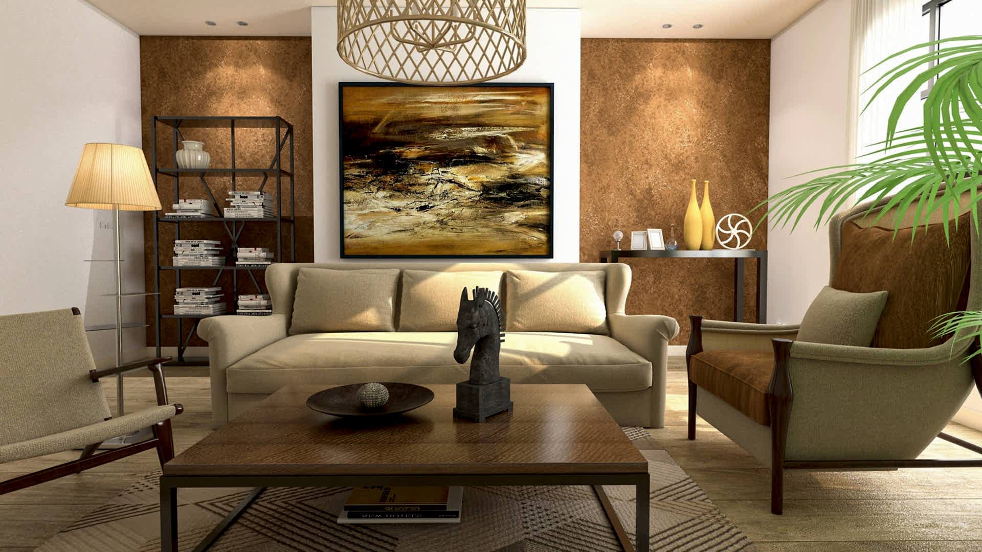 Trendy Transitional Living Room Interior Design