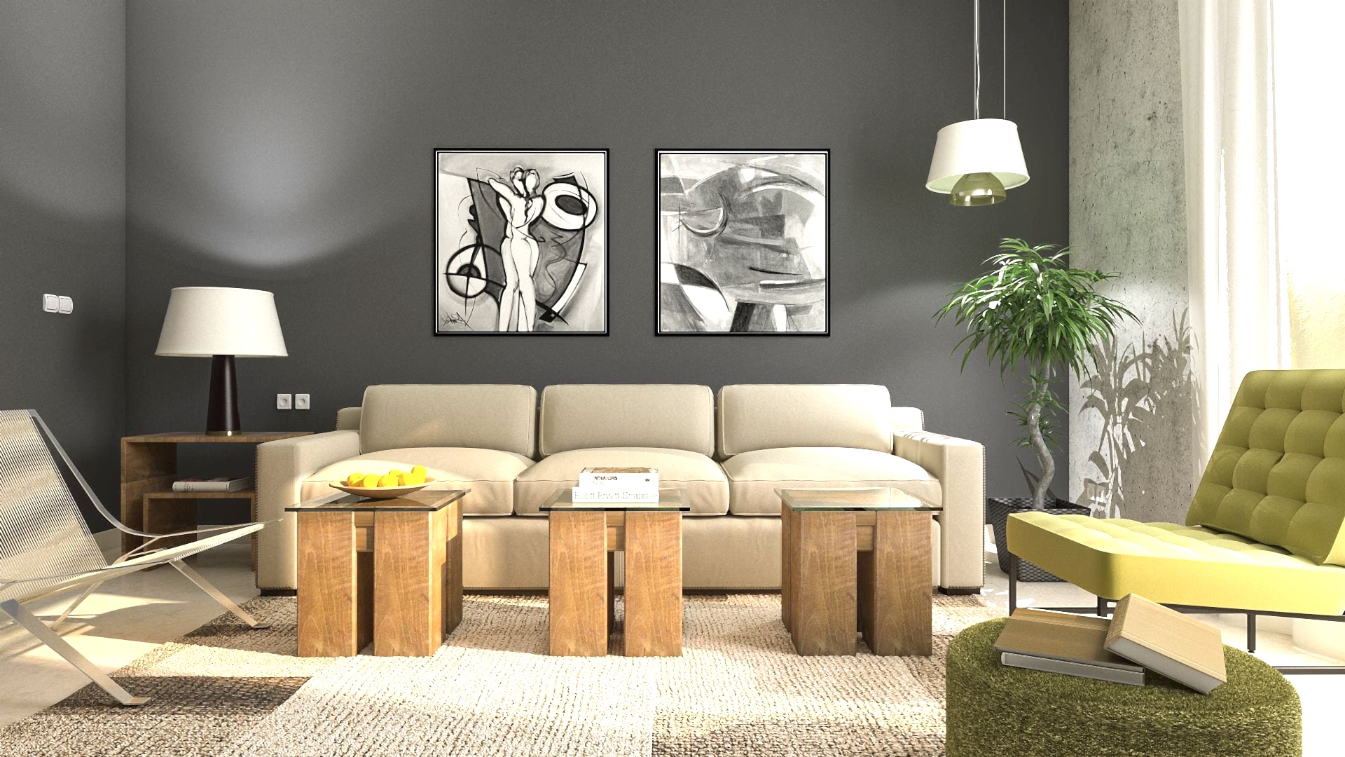 Brightening Up a Cool Grey Room