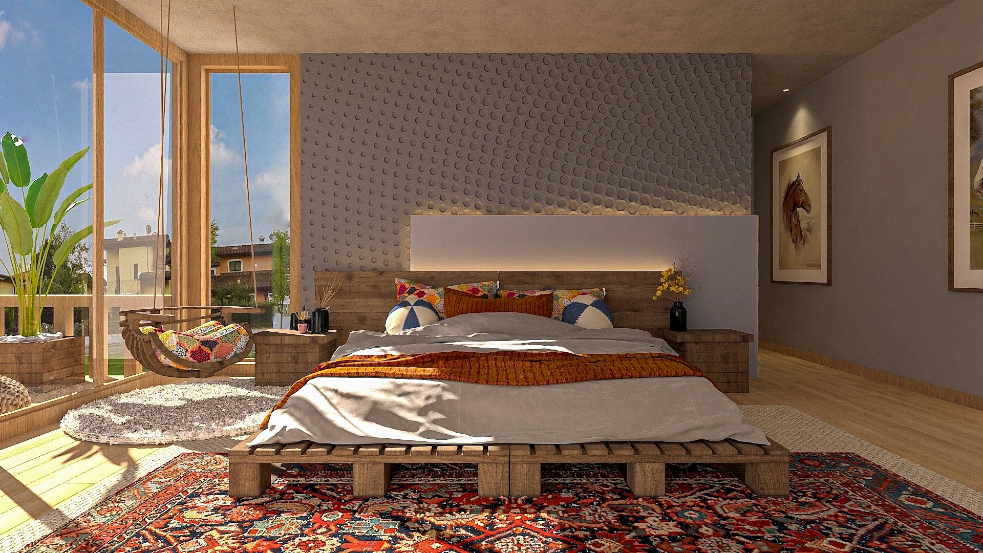 Playful Eclectic Bedroom Patterns