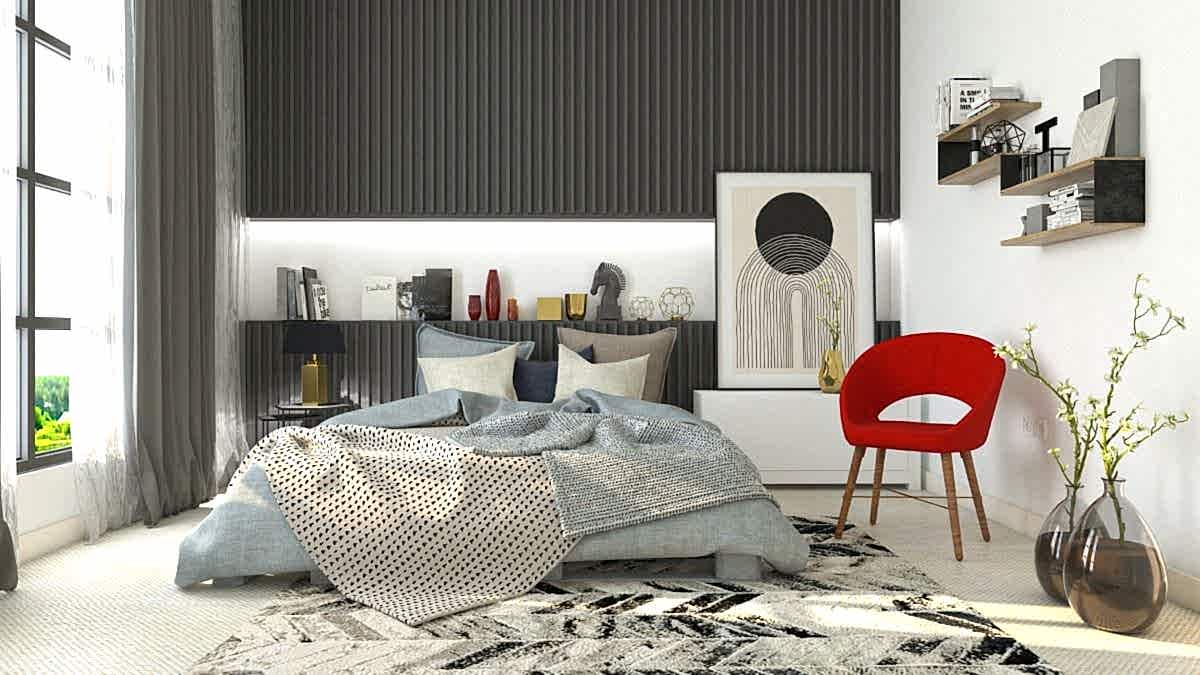 Rule-Breaking Contemporary Bedroom