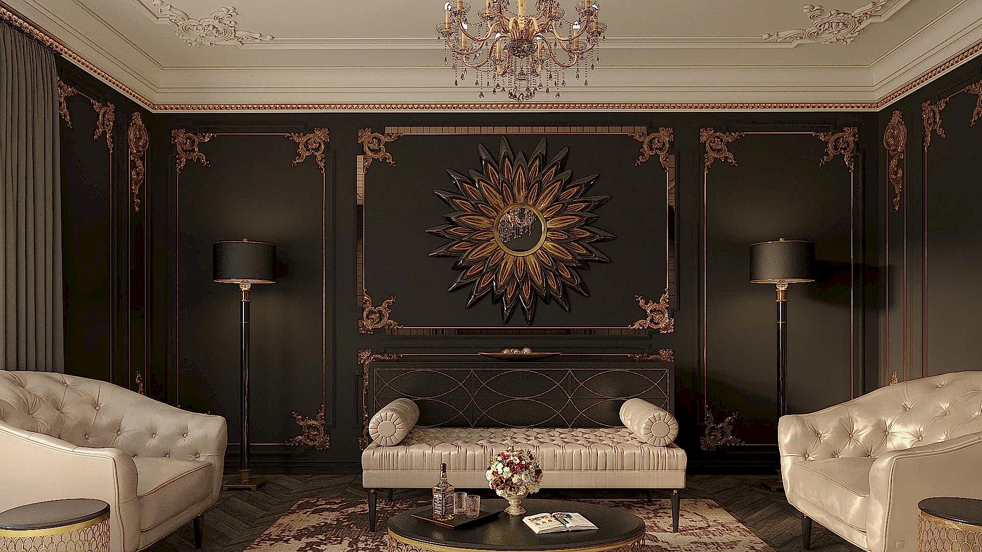 Moody Glam Living Room