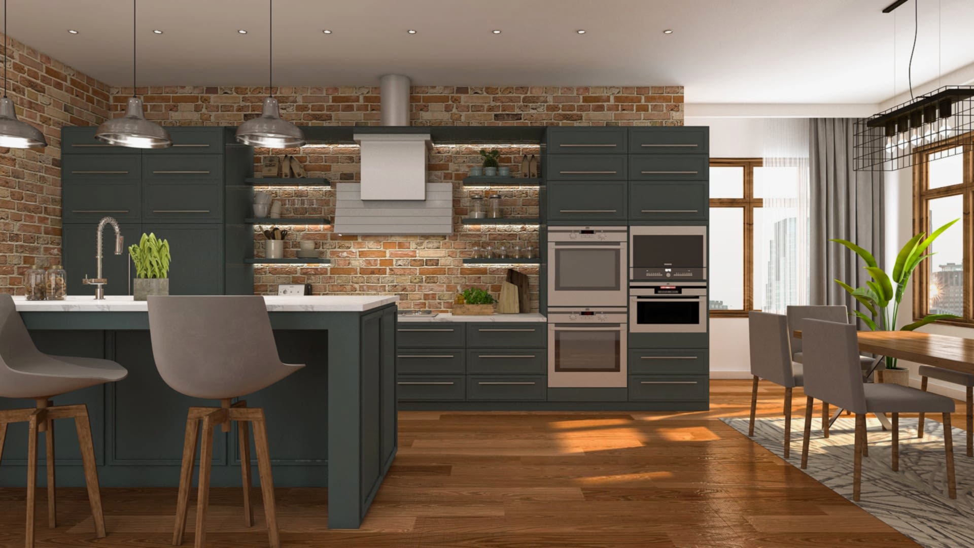 Urban Rustic Kitchen In the City