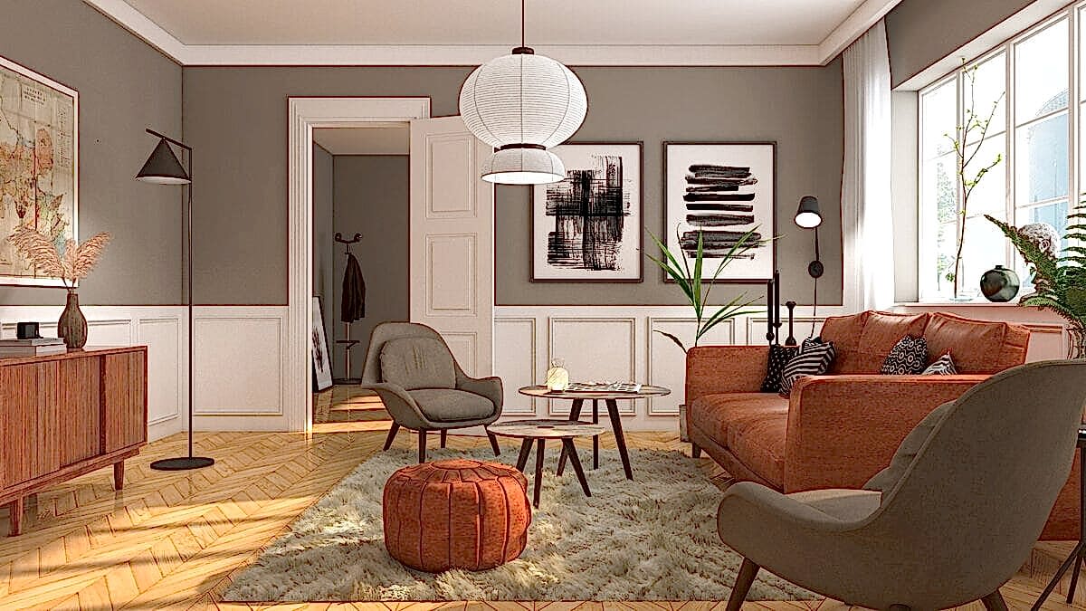 Scandi-style cozy living room ideas by Homilo
