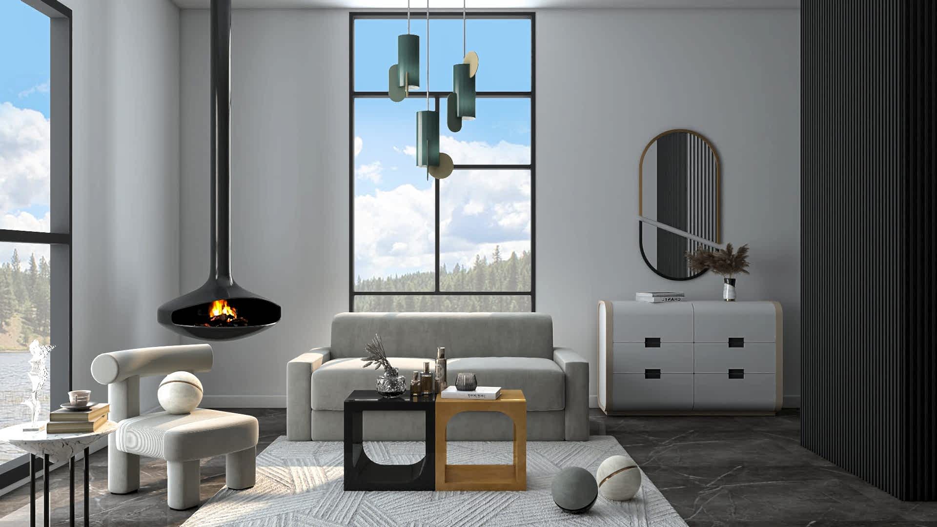 Contemporary Bauhaus Living Room