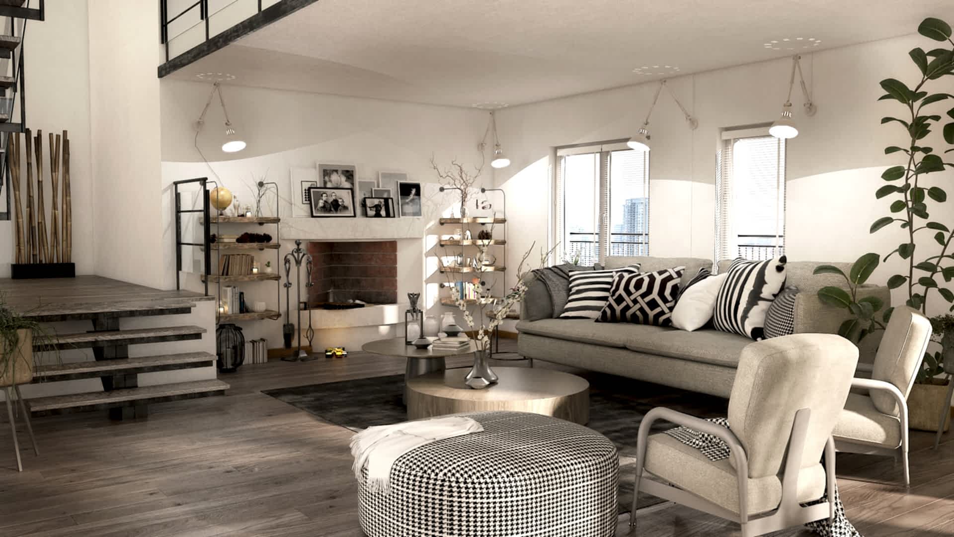 Urban Rustic Living Space