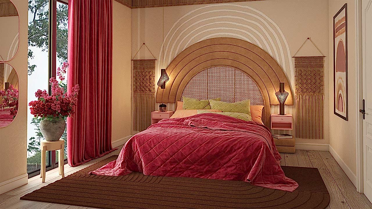 Playful and Vibrant Boho Bedroom