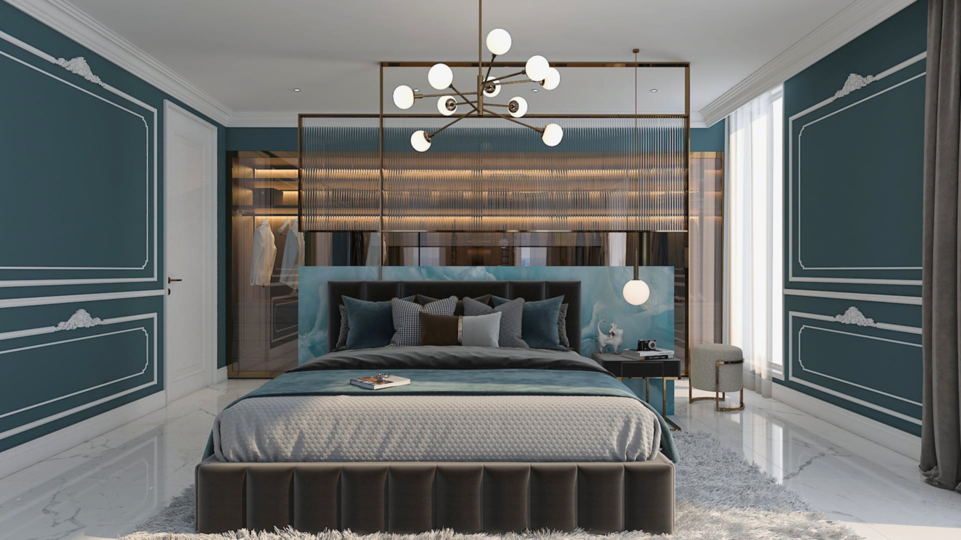 Deep Blue Elegance: A Dramatic Touch