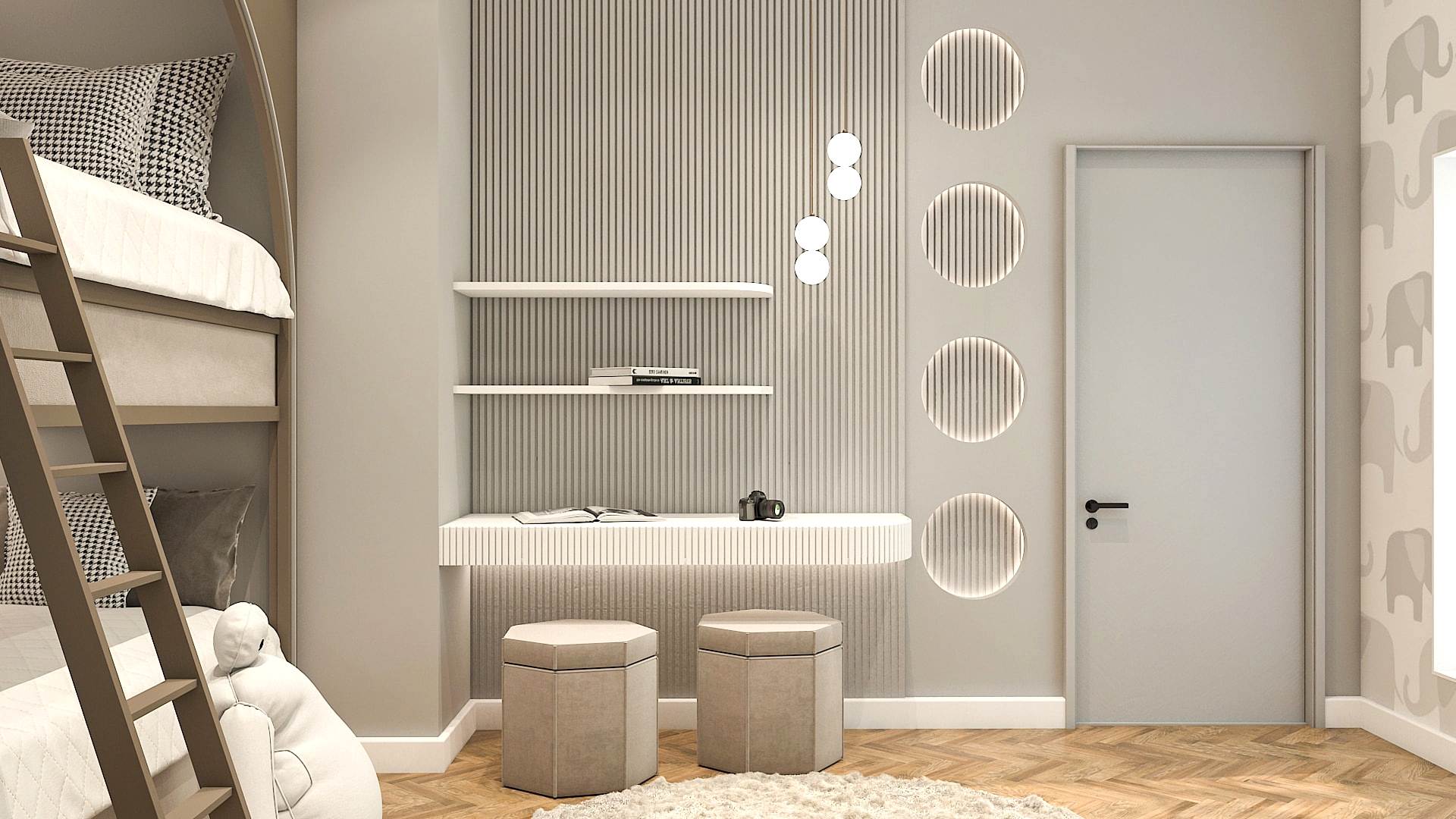 Harmony of Minimalism: Twin Bedroom