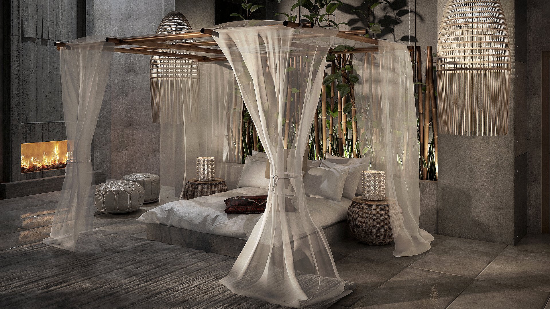 Royal Retreat: King Canopy Bedroom