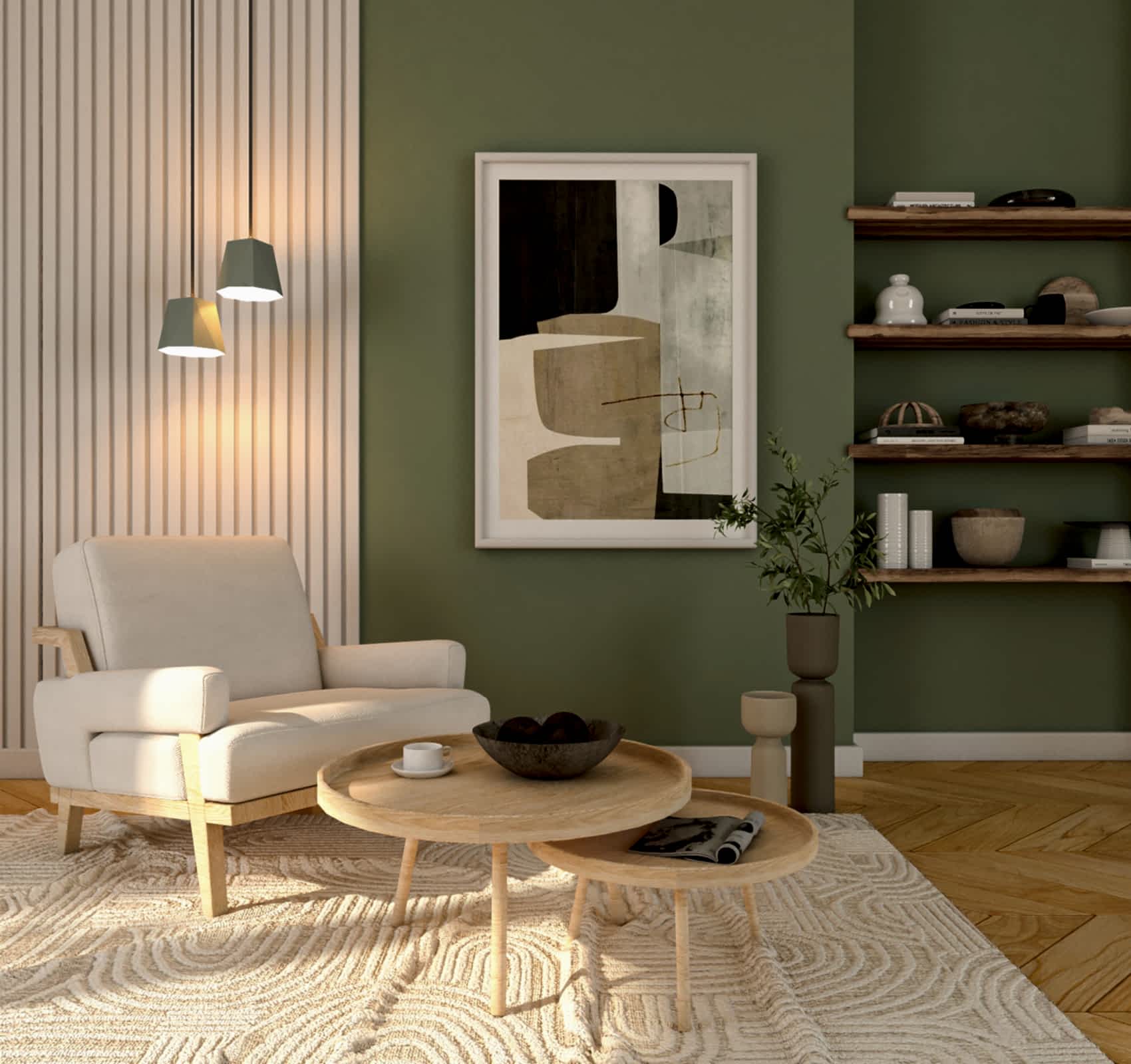 A Touch of Rustic Charm in a Green Freshness