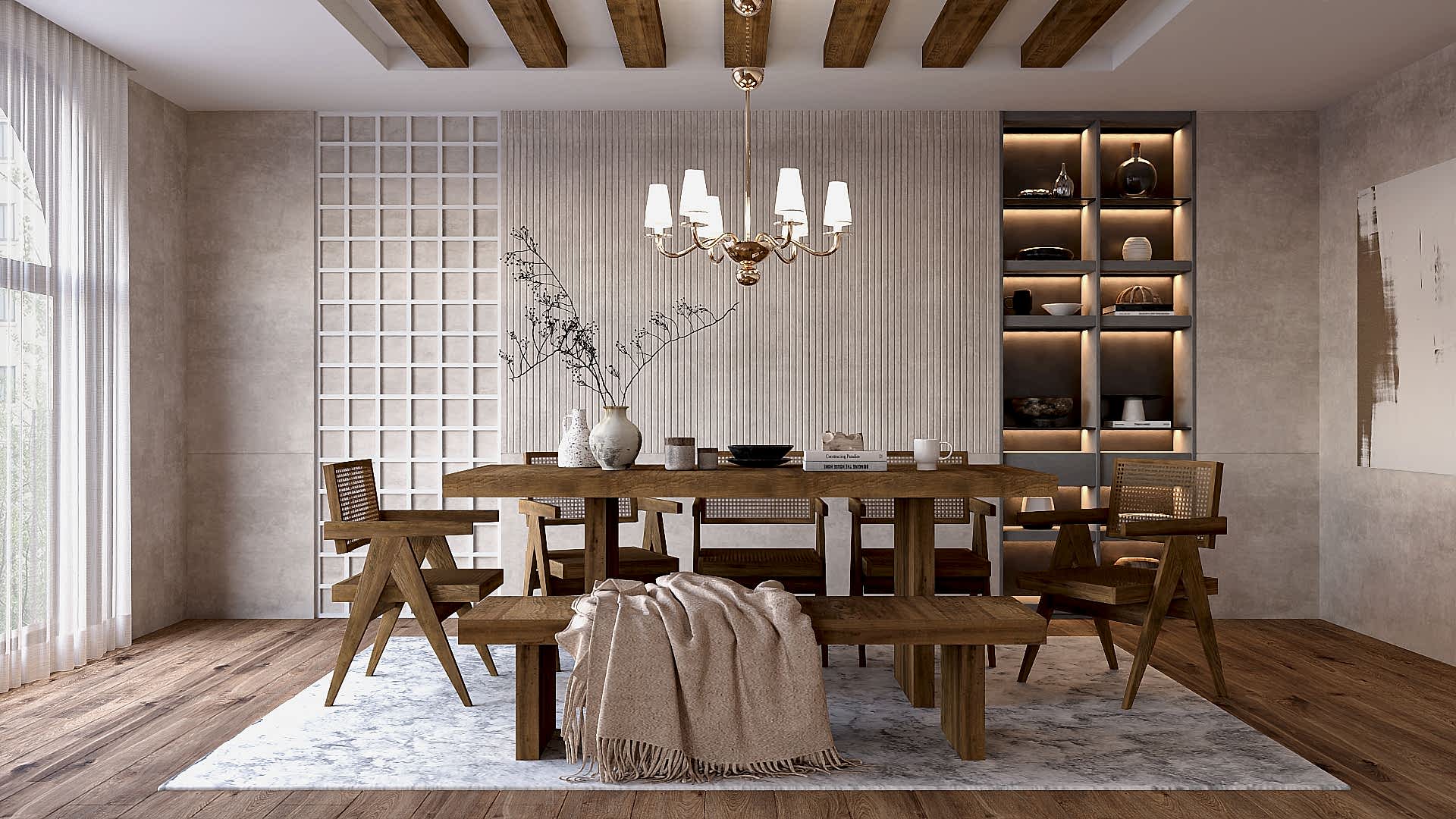 Seamless Fusion: Elevating Your Dining Space with Transitional Elegance