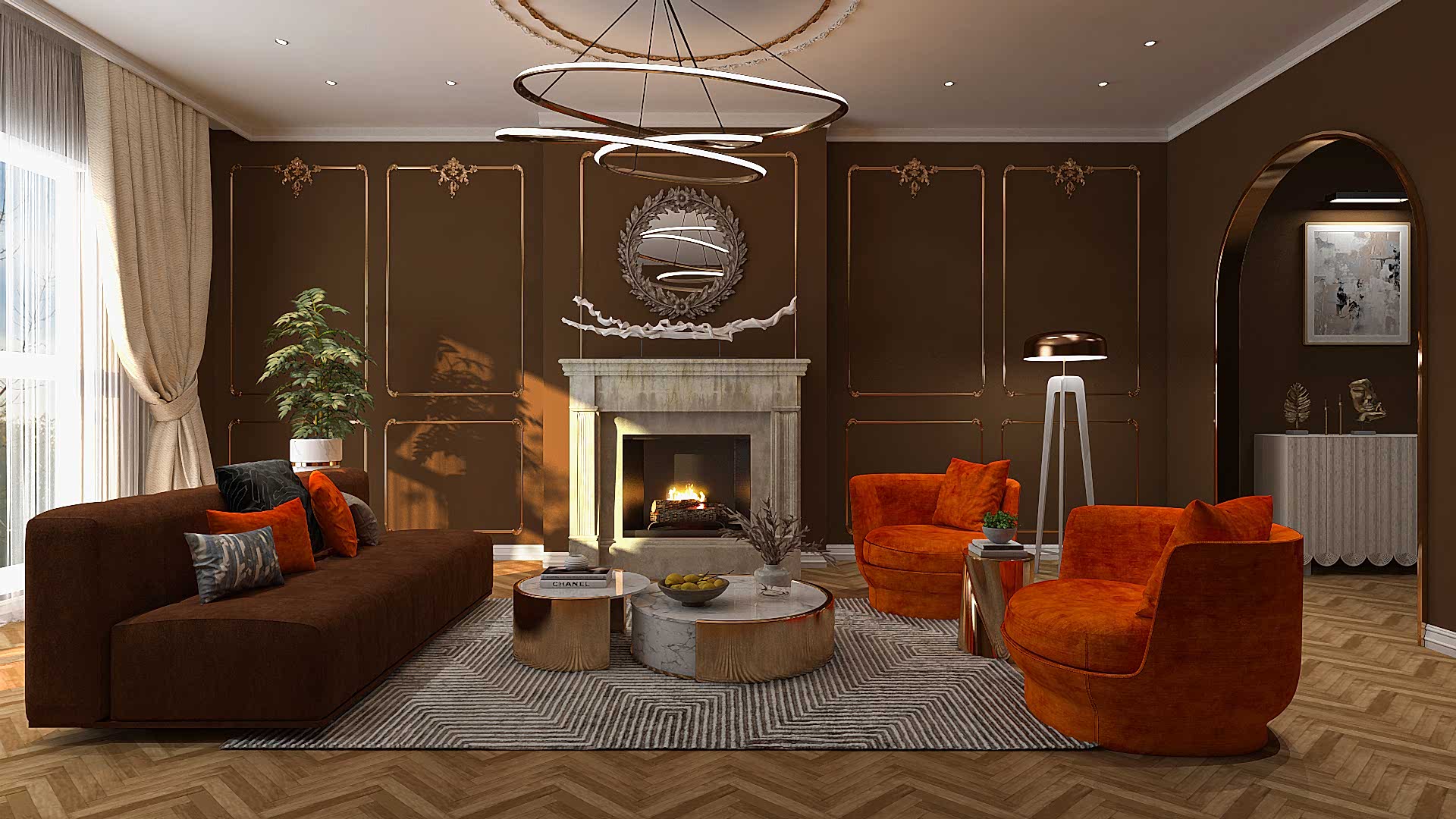 Contemporary Transitional With a Dash of Chocolate Mood