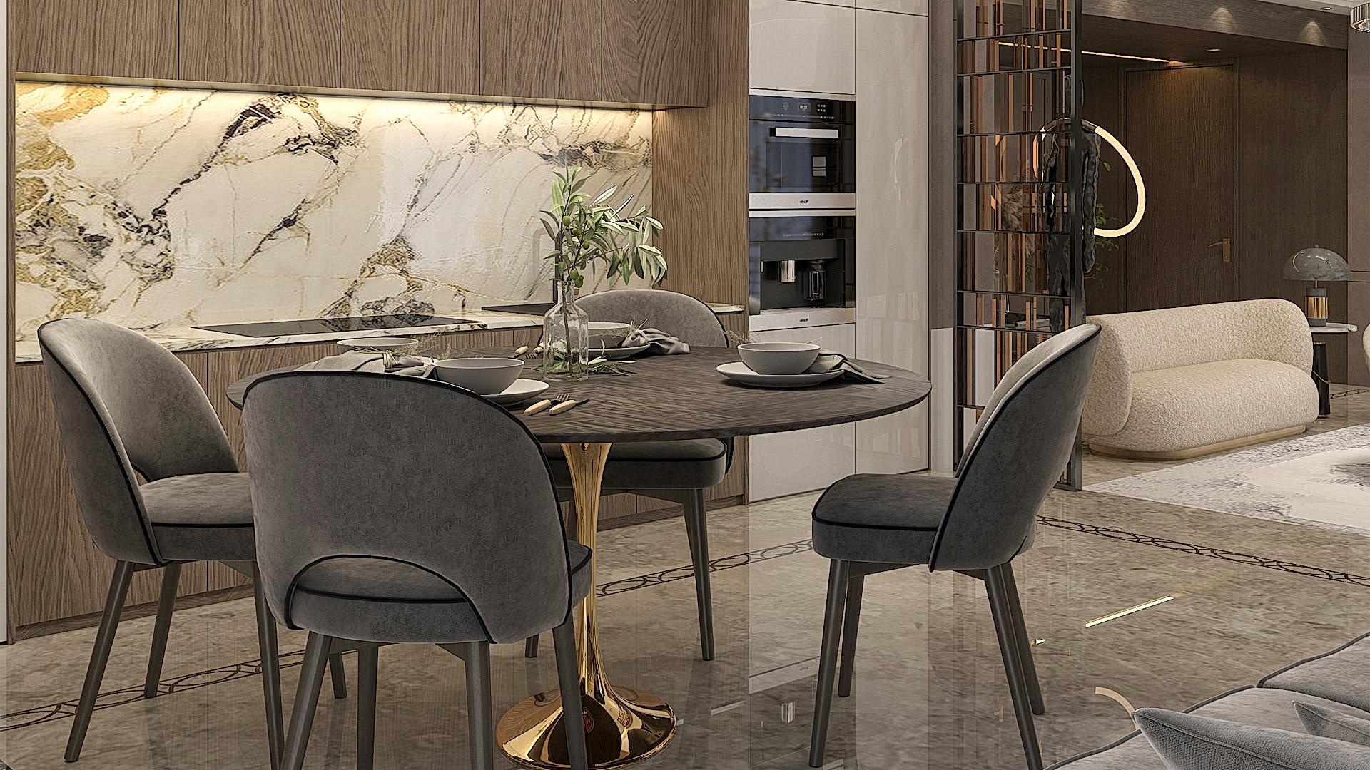 Open and Inviting Living Room with Dining Area