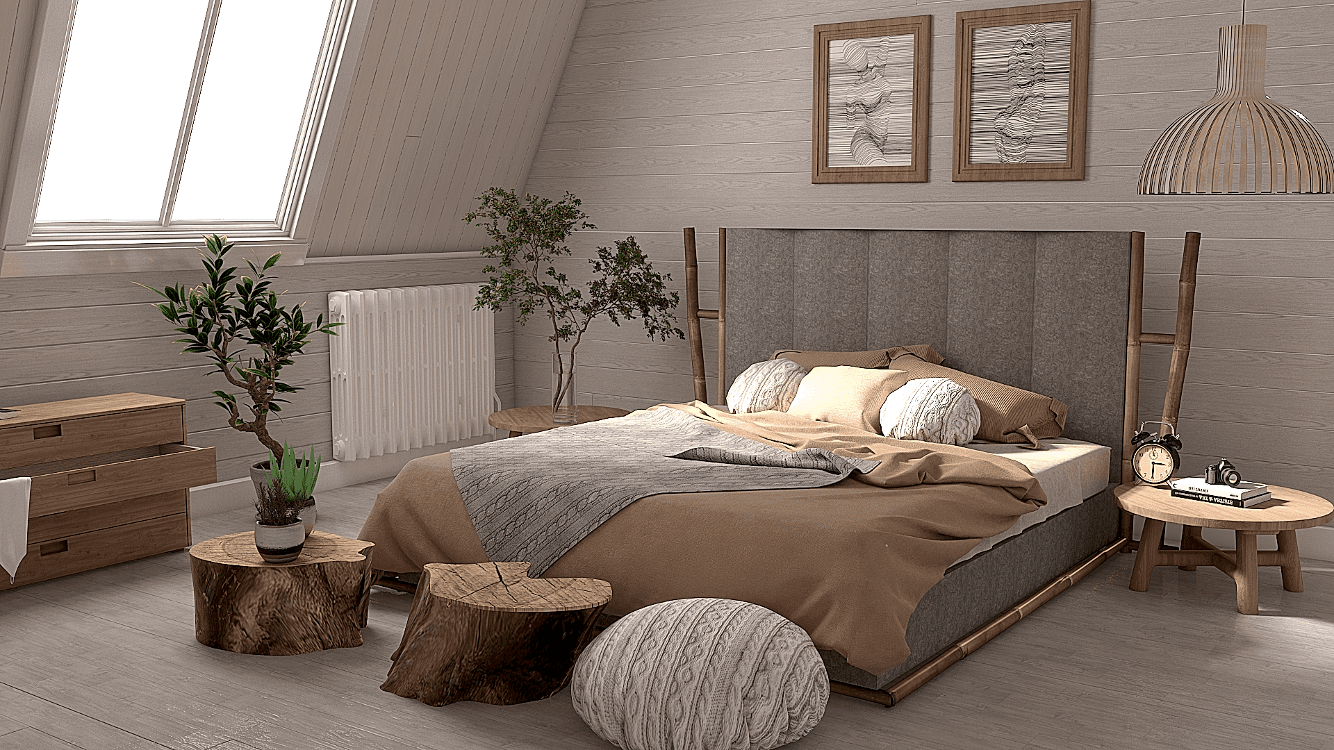Relaxing bedroom setup