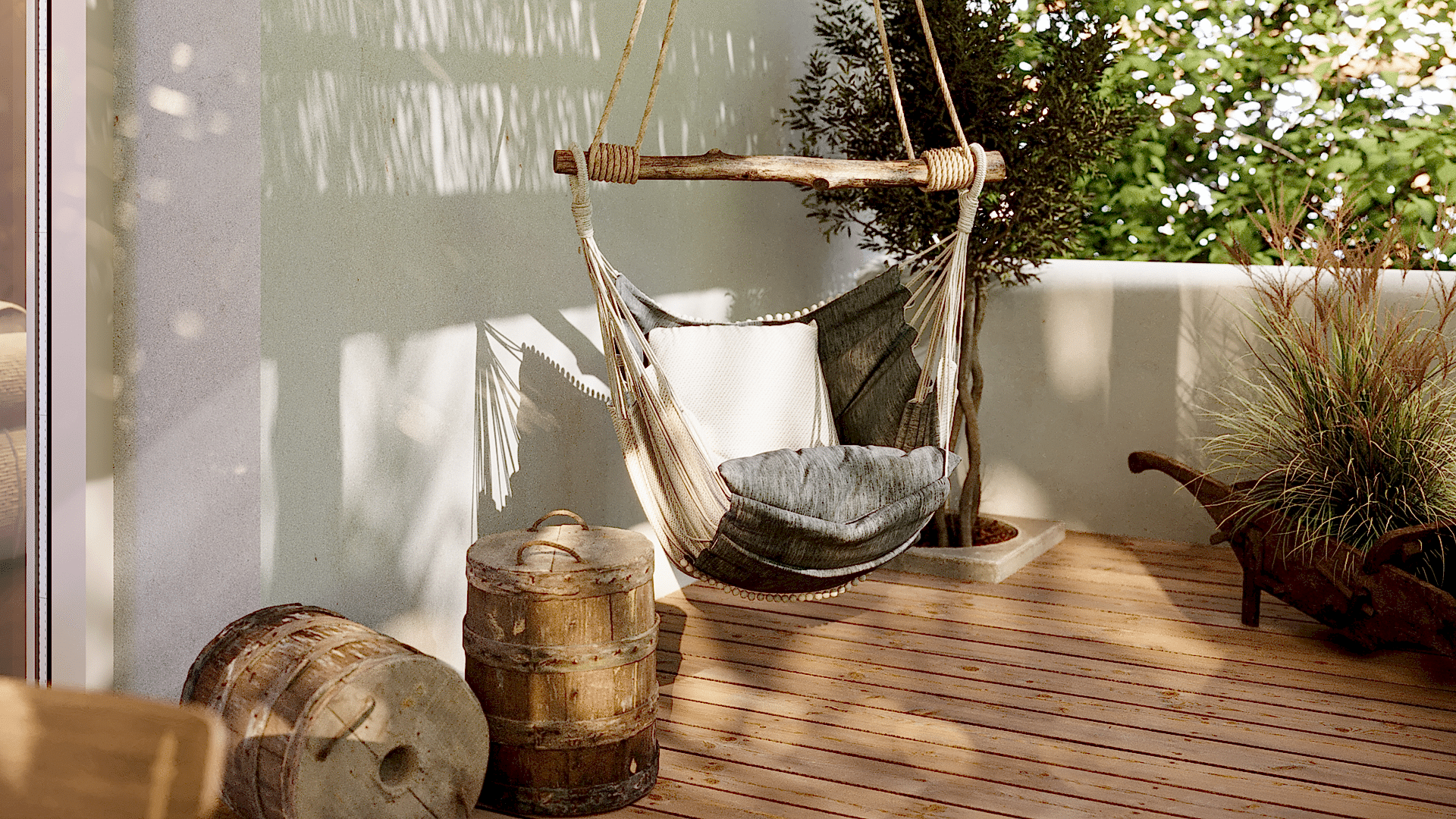 Rustic terrace design