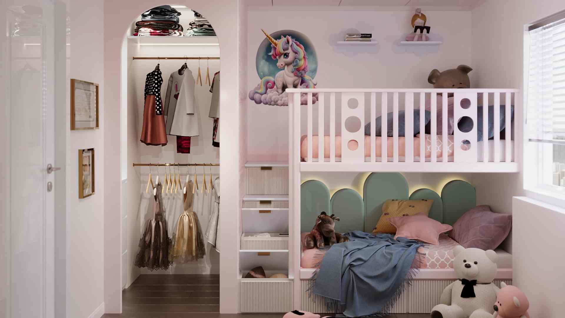 Creative two girls room