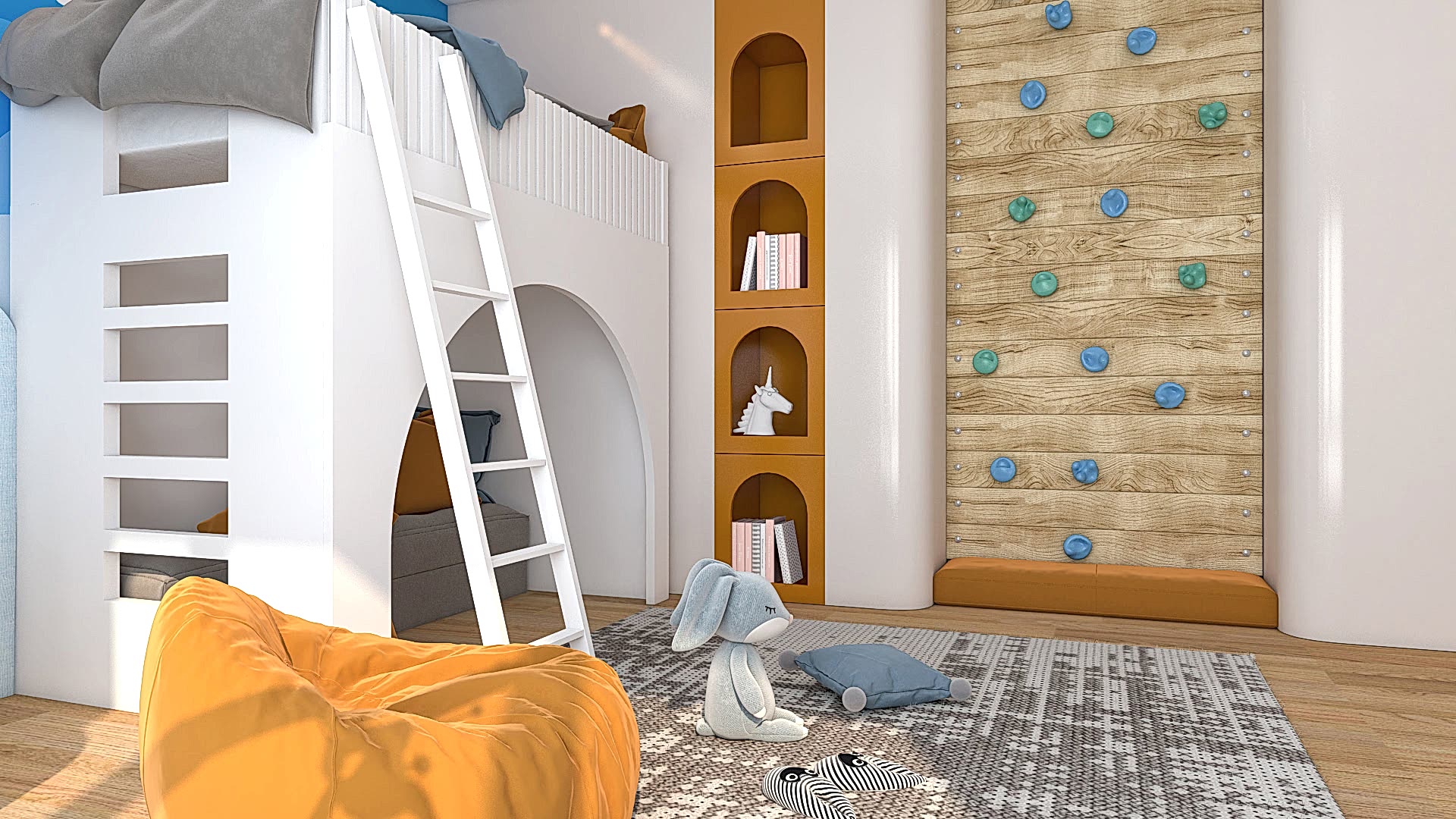 Cozy Kidsroom with Colorful Decor