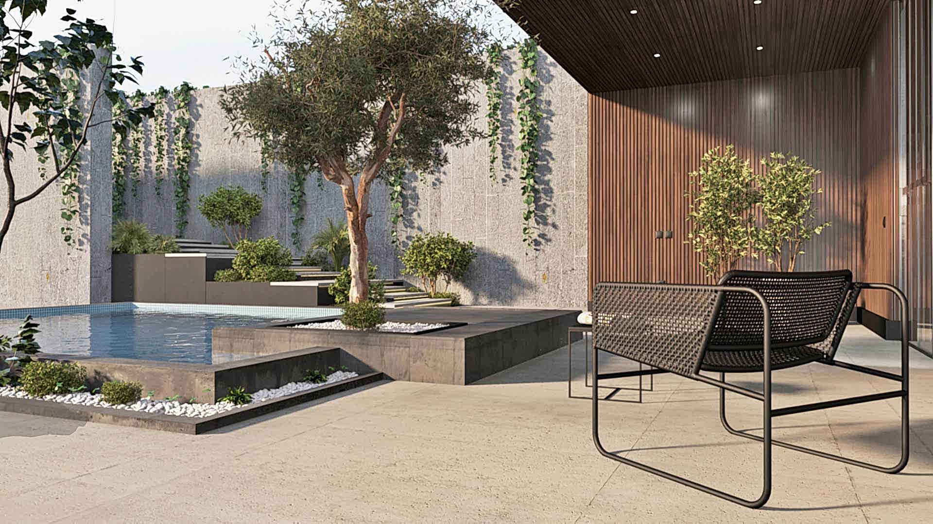 Japandi Terrace Retreat, A stylish outdoor space